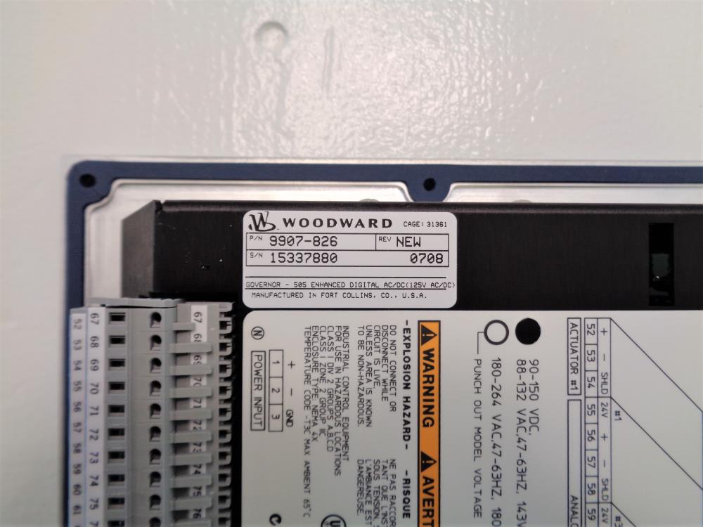 Woodward 505 Turbine Digital Control 9907-826 w/ (1) Spare